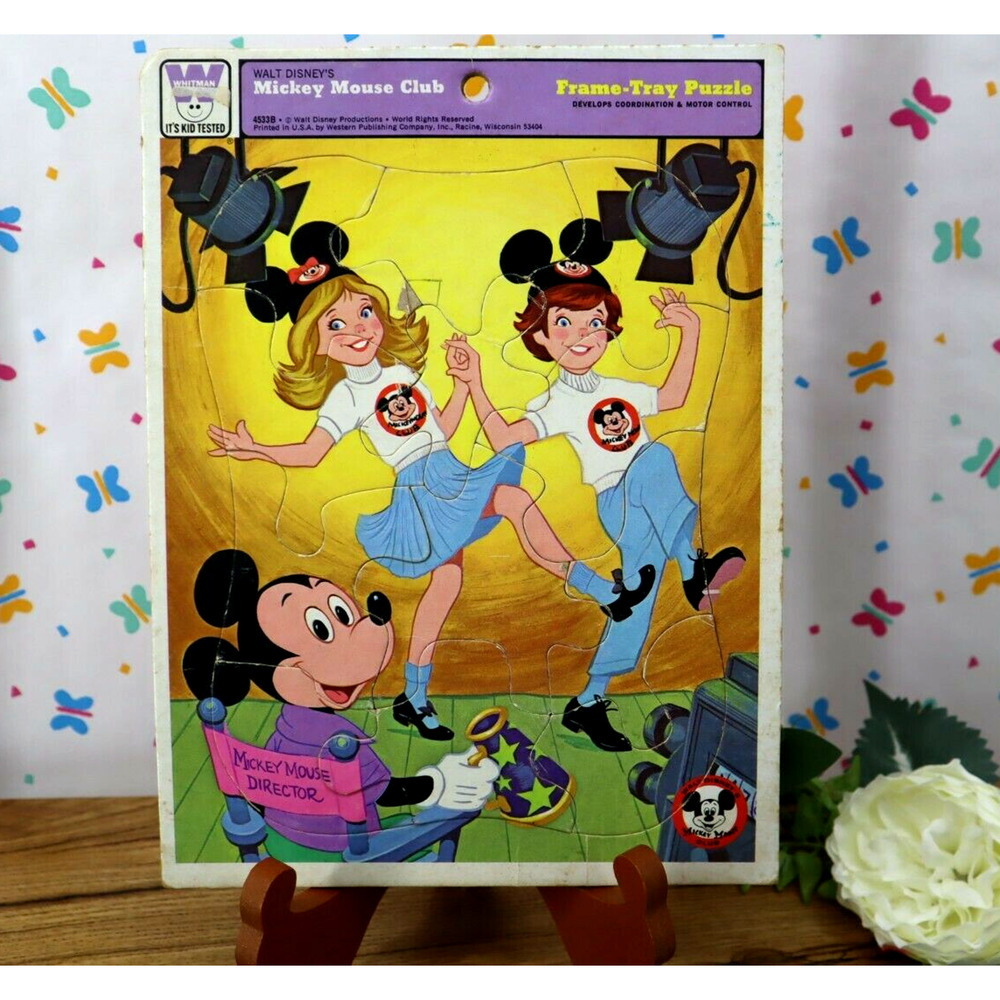 Mickey Mouse Club Frame Tray Puzzle Mousketeers 1970s Director TV Show 4533B